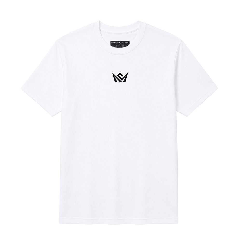 CrownMinded Twin Shot Vertical Graphic Tee - White