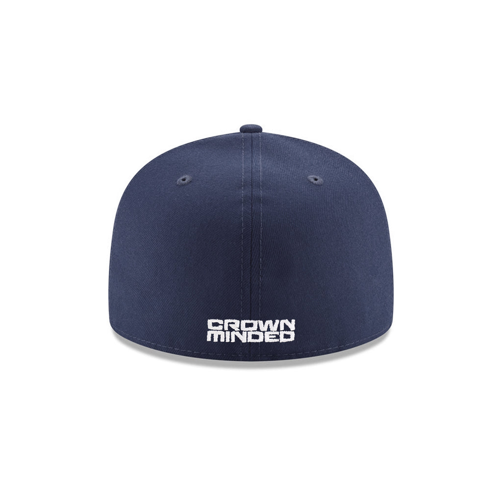 CrownMinded Oceanside Blue On White 59Fifty Fitted
