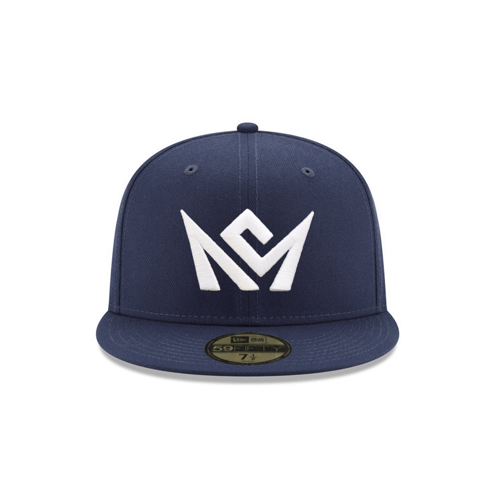 CrownMinded Oceanside Blue On White 59Fifty Fitted