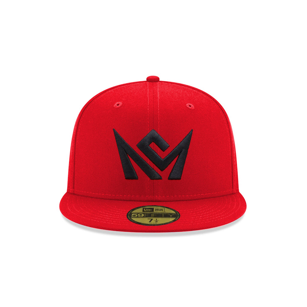 CrownMinded Scarlet Red On Black 59Fifty Fitted