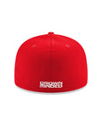 CrownMinded Scarlet Red On White 59Fifty Fitted