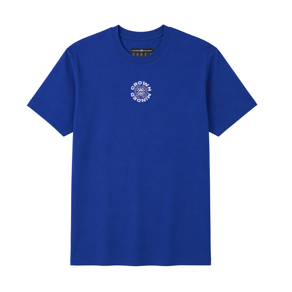 CrownMinded Twin Shot Spiral Graphic Tee - Royal Blue