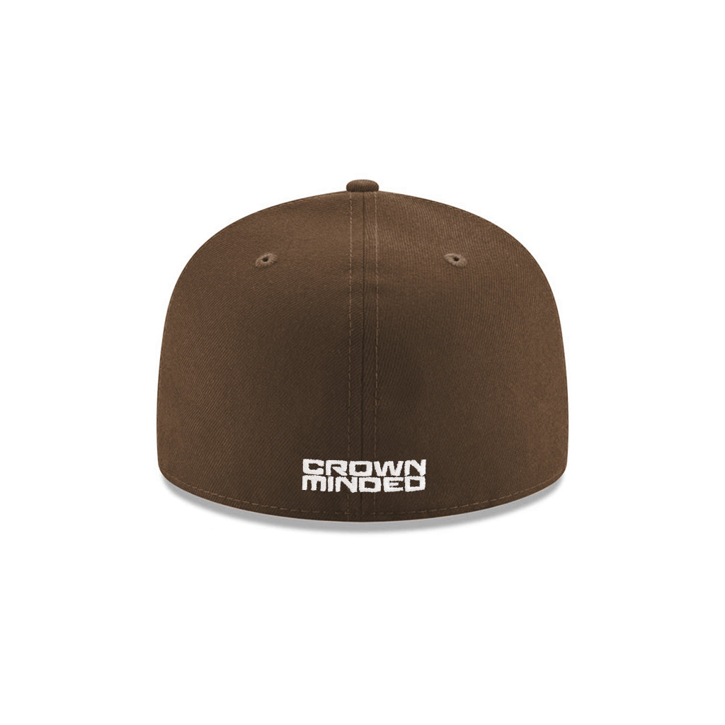 CrownMinded Walnut Brown On White 59Fifty Fitted