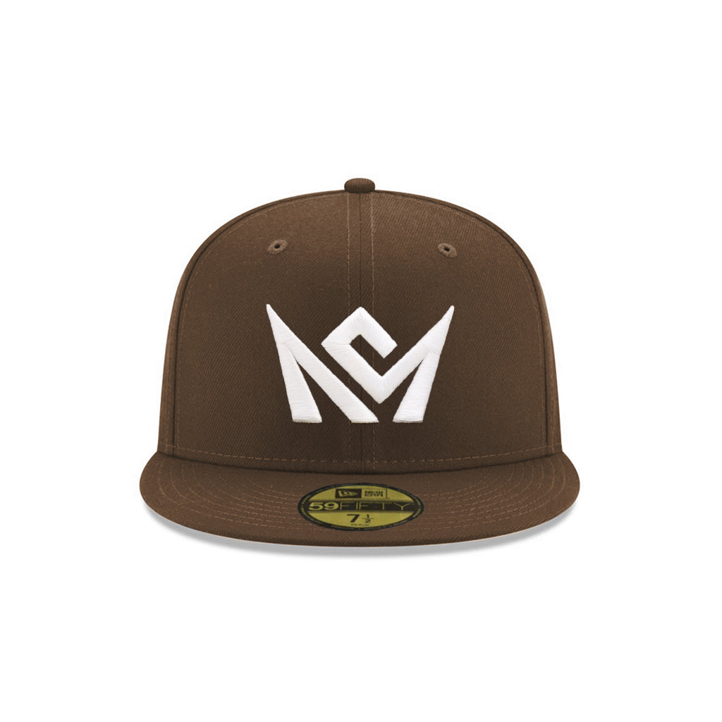 CrownMinded Walnut Brown On White 59Fifty Fitted