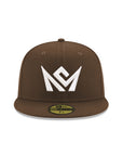 CrownMinded Walnut Brown On White 59Fifty Fitted