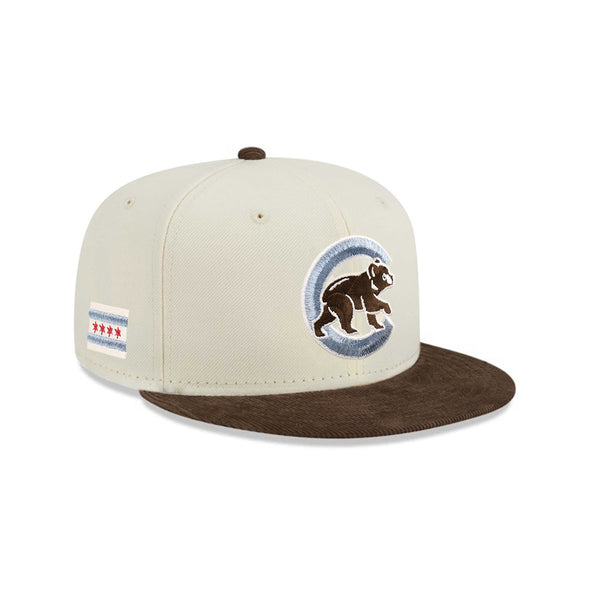 Chicago Cubs Chrome Walnut Corduroy 2 Tone Chicago Flag SP 59Fifty Fitted