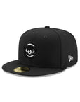 Chicago Cubs Black on White 59Fifty Fitted