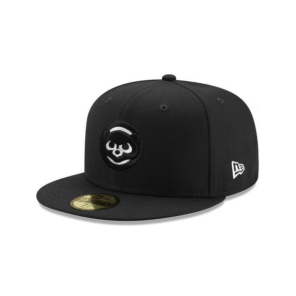 Chicago Cubs Black on White 59Fifty Fitted