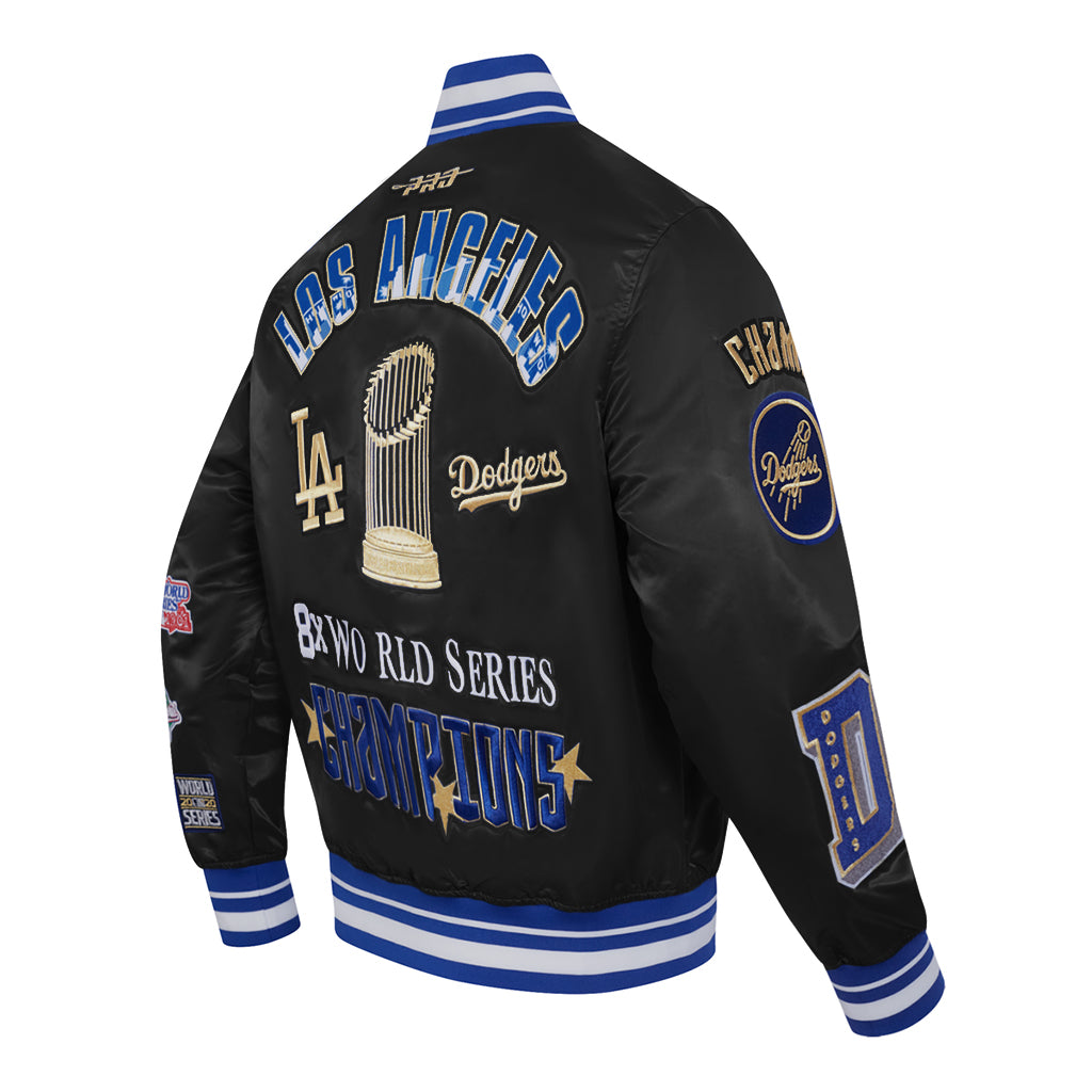 Pro Standard Los Angeles Dodgers 8 Time 2024 World Series Champions Satin Black Jacket
