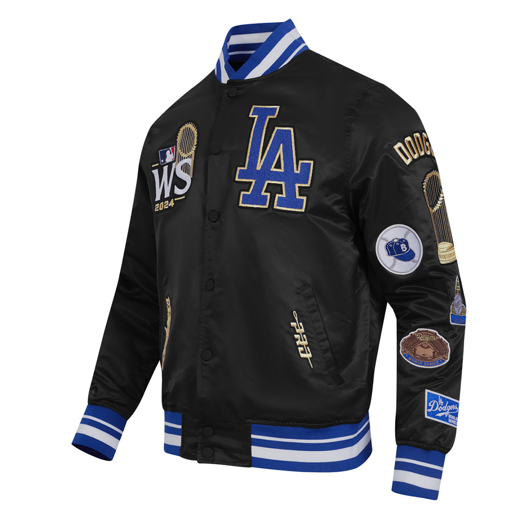 Pro Standard Los Angeles Dodgers 8 Time 2024 World Series Champions Satin Black Jacket