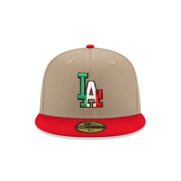 Los Angeles Dodgers X Mexico Camel Red 2 Tone 59Fifty Fitted