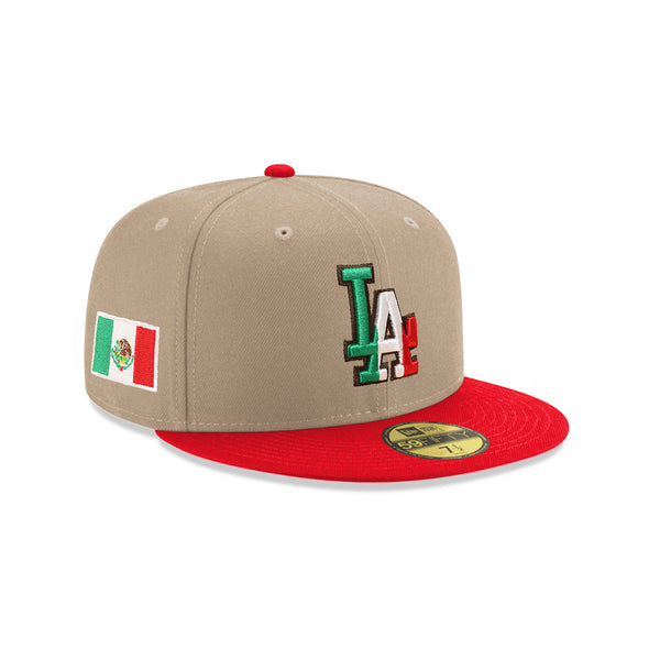 Los Angeles Dodgers X Mexico Camel Red 2 Tone 59Fifty Fitted
