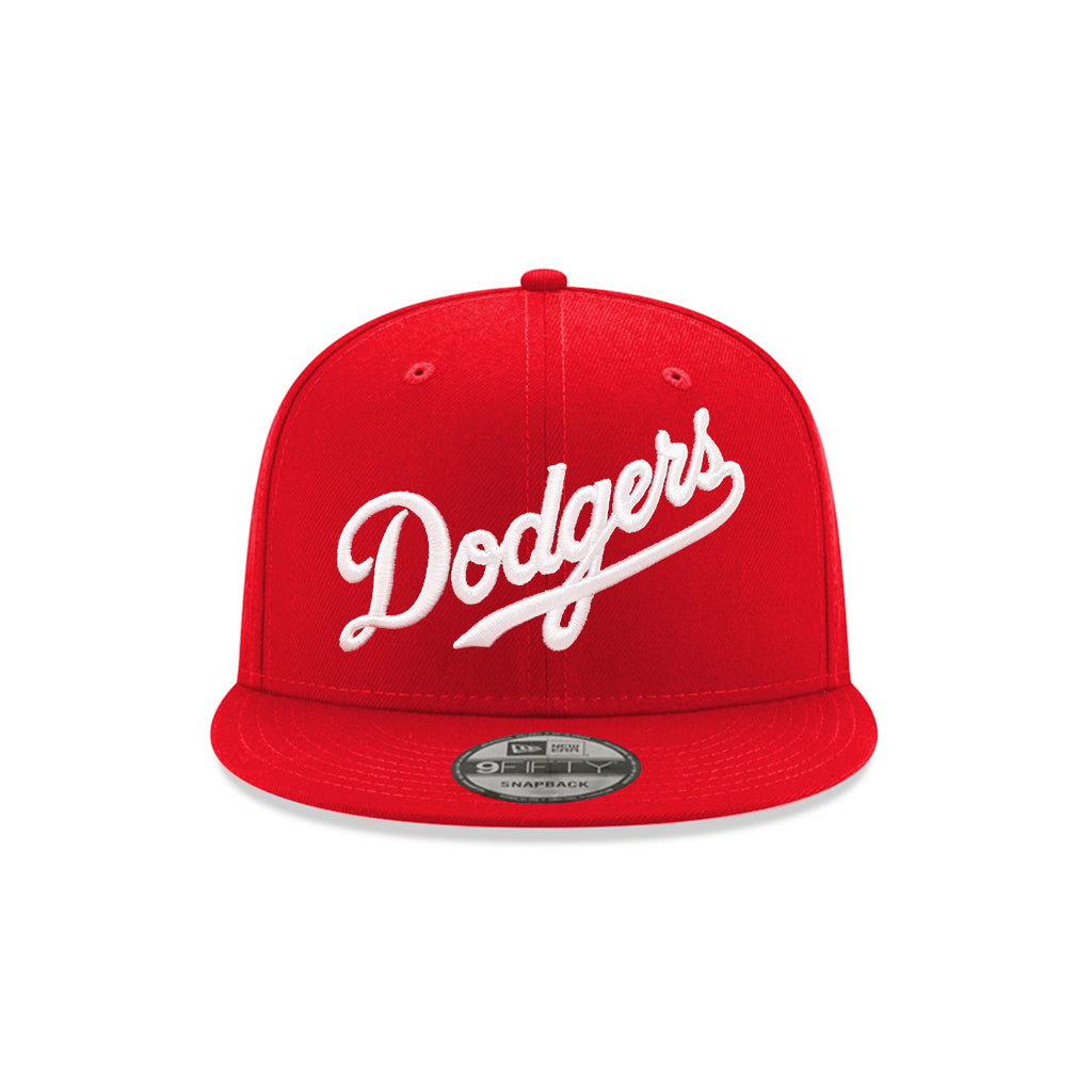 Los Angeles Dodgers Scarlet Red on White 9Fifty Snapback