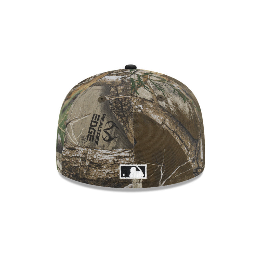 Los Angeles Dodgers Real Tree Black 2 Tone Upside Down Logo Dodger Stadium 40th Anniversary 59Fifty Fitted