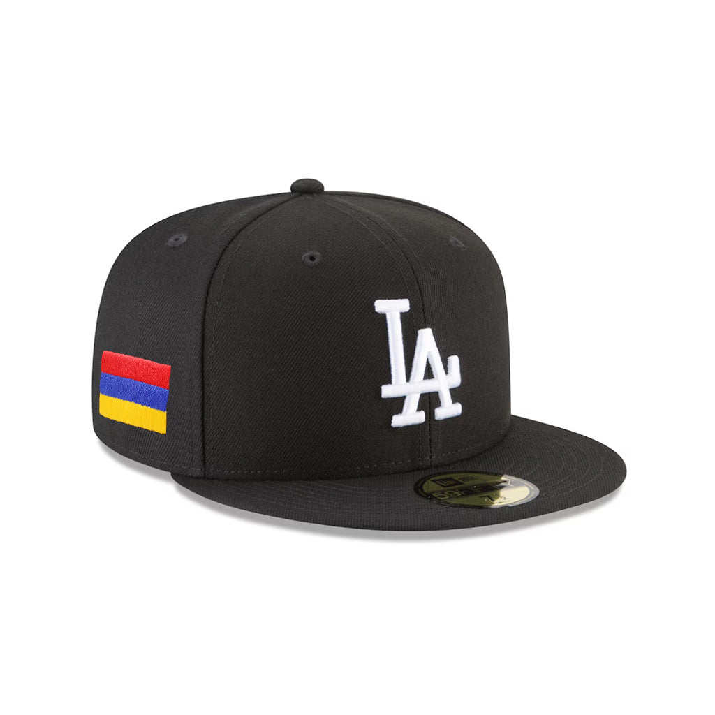 Los Angeles Dodgers Black On White Armenian Flag SP 59Fifty Fitted