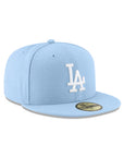 Los Angeles Dodgers Light Blue On White 59Fifty Fitted