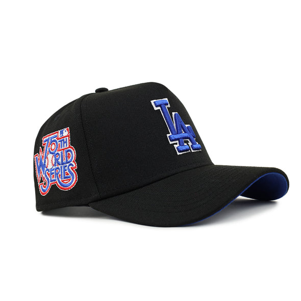 Los Angeles Dodgers Black 75th World Series SP 9Forty A-Frame Snapback