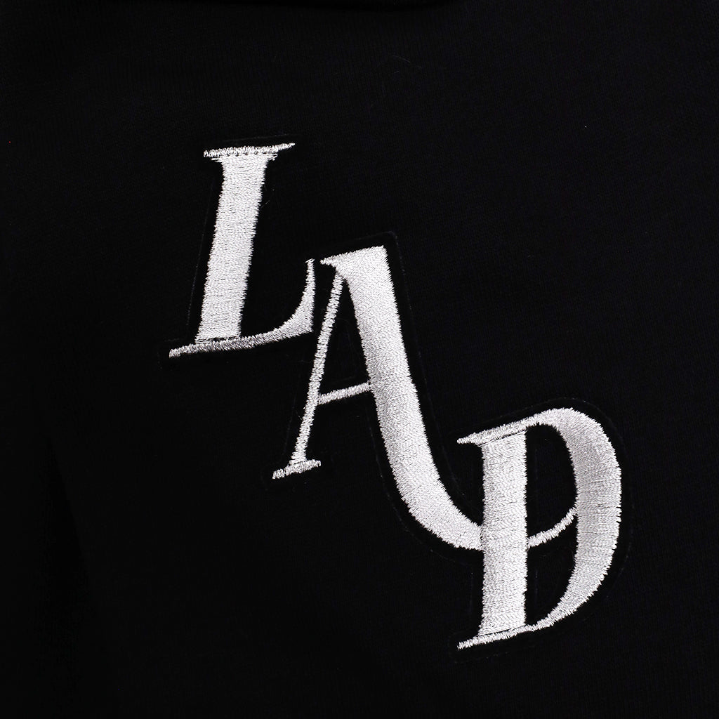 Pro Standard Los Angeles Dodgers Script Winners Circle Drop Shoulder Black Hoody