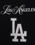 Pro Standard Los Angeles Dodgers Script Winners Circle Drop Shoulder Black Hoody