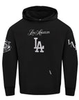 Pro Standard Los Angeles Dodgers Script Winners Circle Drop Shoulder Black Hoody