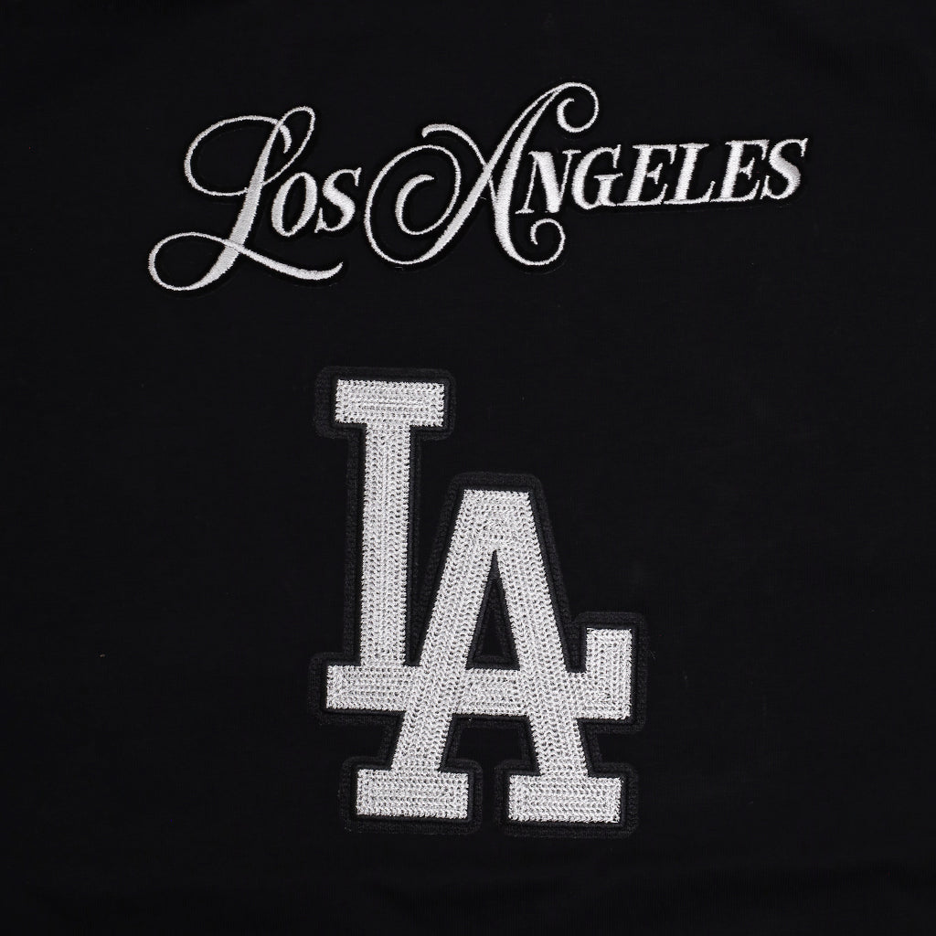 Pro Standard Los Angeles Dodgers Script Winners Circle Drop Shoulder Black Tee