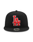 Los Angeles Dodgers Black On Red Logo Grand MLB Snapback