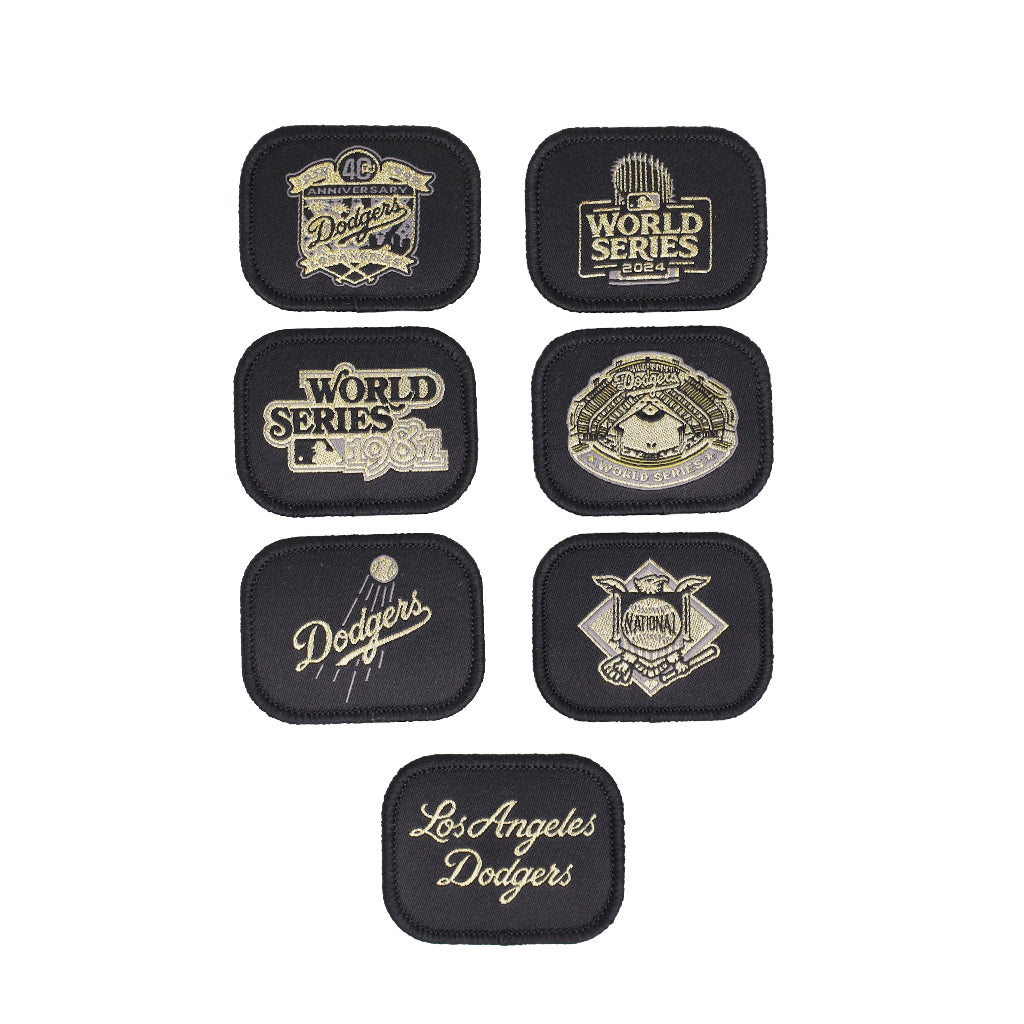 Los Angeles Dodgers Black Gold Velcro All Over Patches 59Fifty Fitted