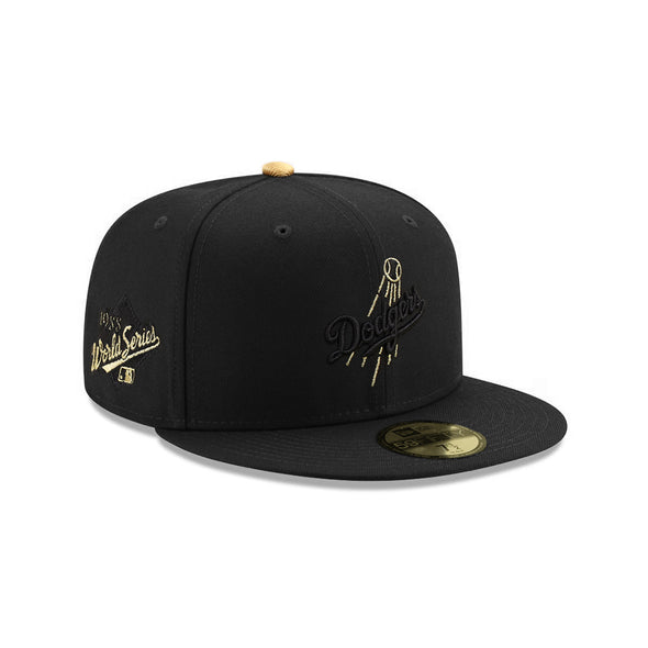 Los Angeles Dodgers Alternate Logo Black Metallic Gold 1988 World Series SP 59Fifty Fitted