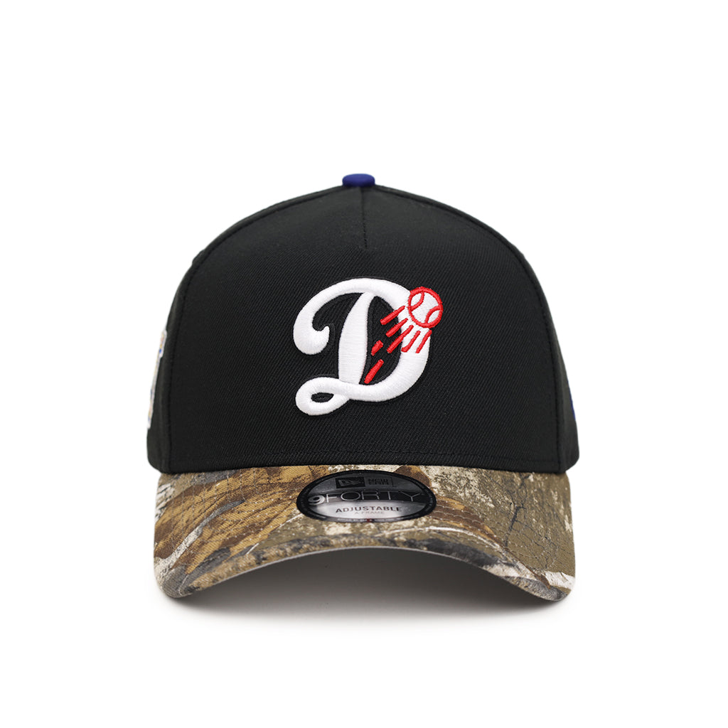 Los Angeles Dodgers Black Real Tree 40th Anniversary SP 9Forty A-Frame Snapback
