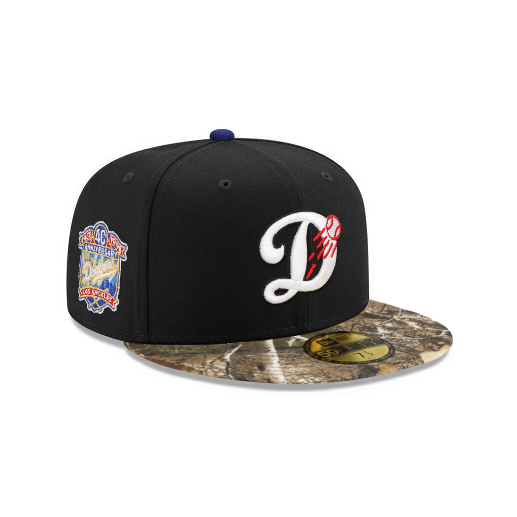 Los Angeles Dodgers Black Real Tree 40th Anniversary SP 59Fifty Fitted
