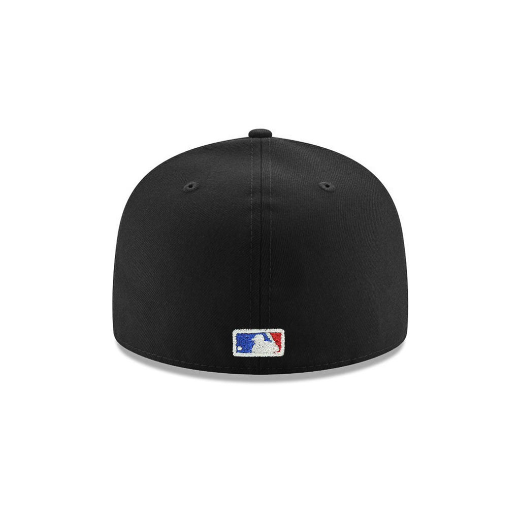 Los Angeles Dodgers Wordmark Black On Metallic Blue 1984 Olympic SP 59Fifty Fitted
