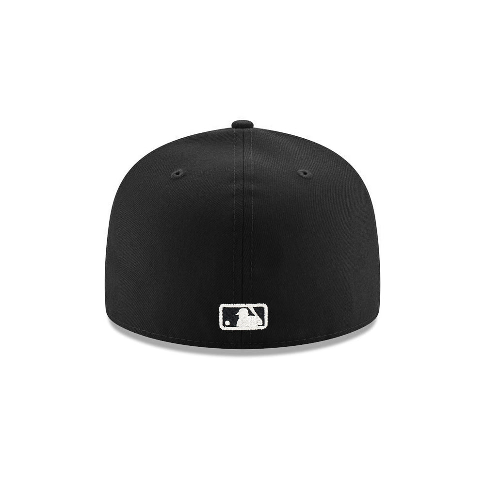 Los Angeles Dodgers Black on White Metal Badge 59Fifty Fitted