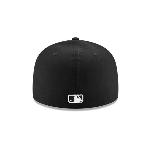 Los Angeles Dodgers Black on White Metal Badge 59Fifty Fitted