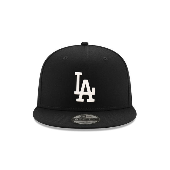 Los Angeles Dodgers Black White Metal Badge 9Fifty Snapback