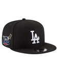 Los Angeles Dodgers Black On White 2025 World Series Champions Samurai Side Patch 9Fifty Snapback