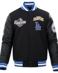 Pro Standard Los Angeles Dodgers 2025 World Series Champions Black Wool Varsity Jacket