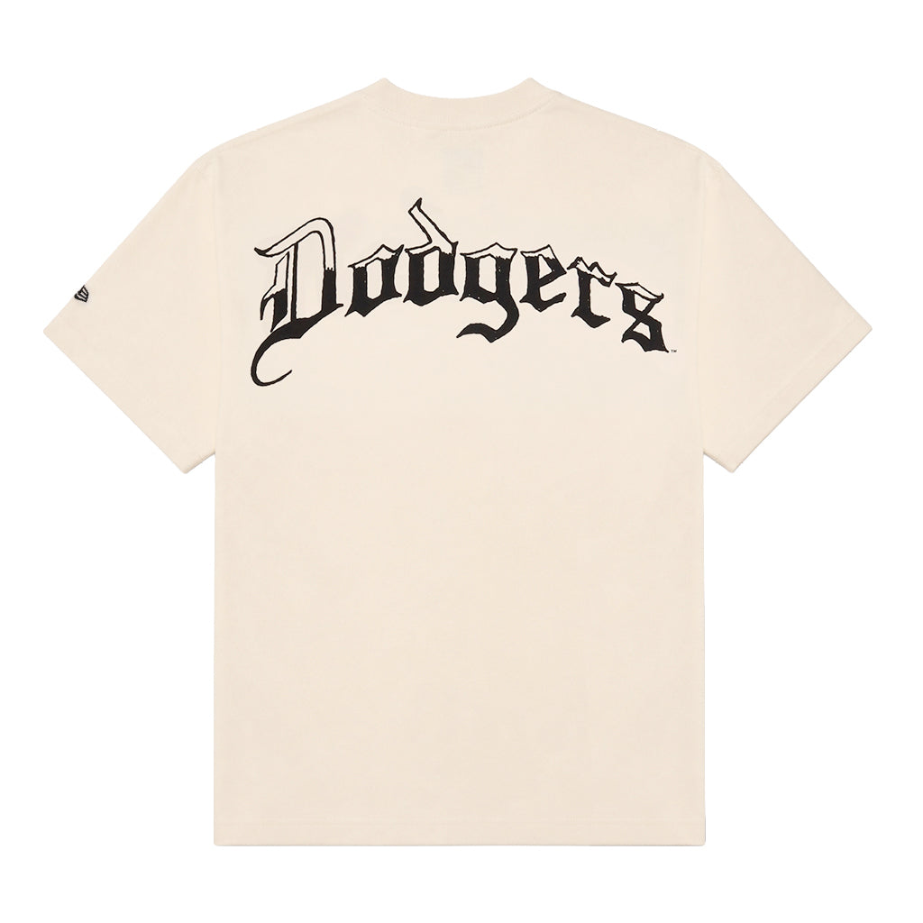 New Era Los Angeles Dodgers Bleeding Dodger Blue Heritage Egg Shell Tee