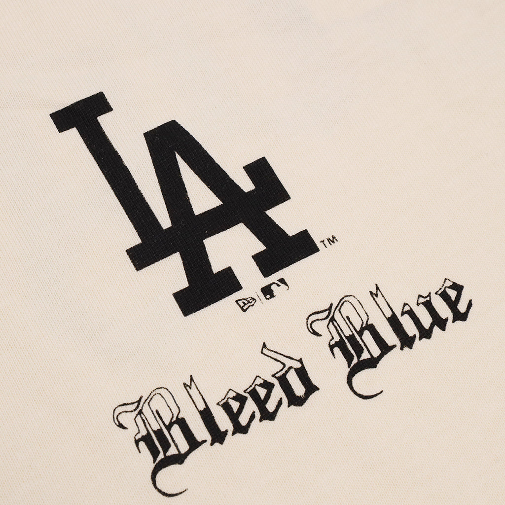 New Era Los Angeles Dodgers Bleeding Dodger Blue Heritage Egg Shell Tee