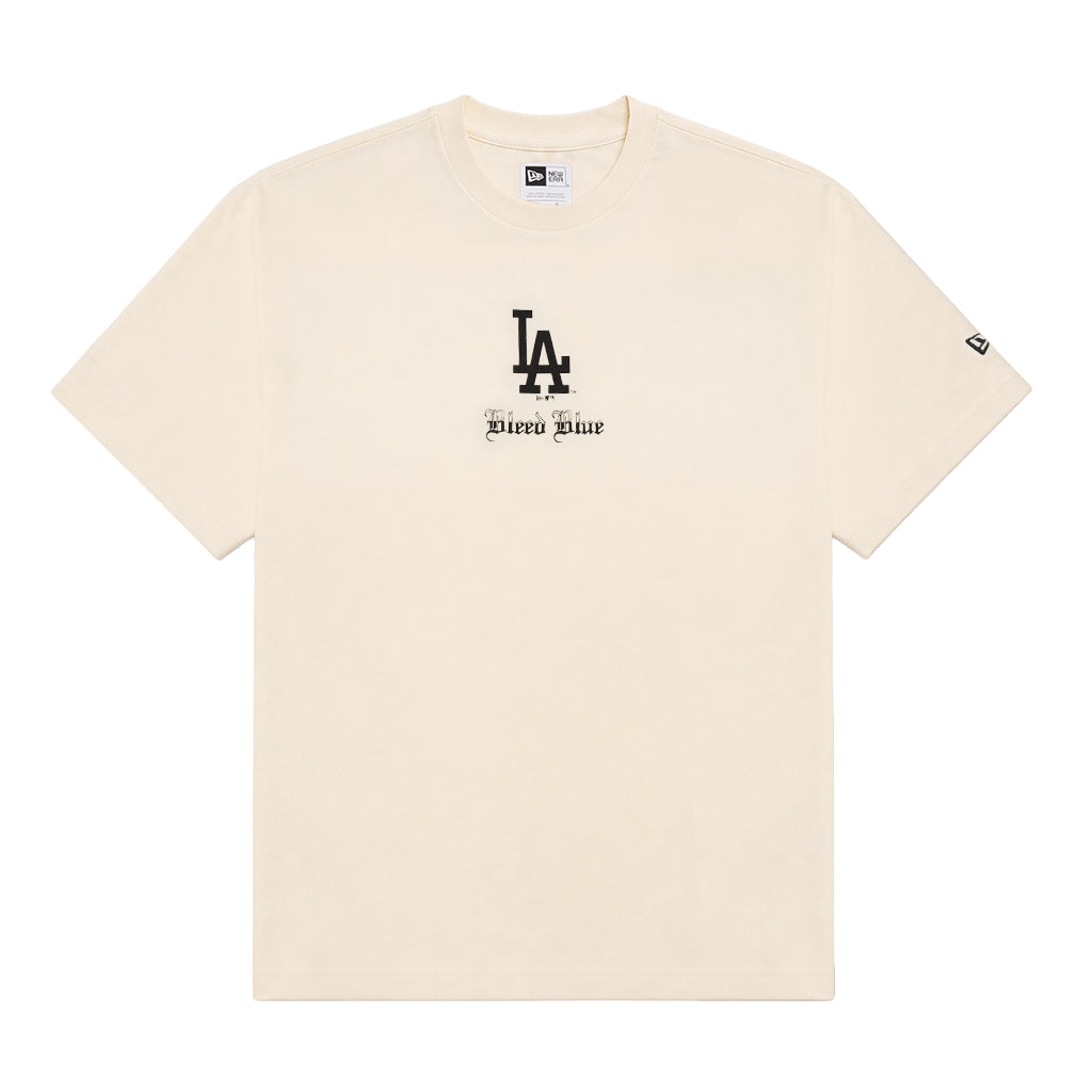 New Era Los Angeles Dodgers Bleeding Dodger Blue Heritage Egg Shell Tee