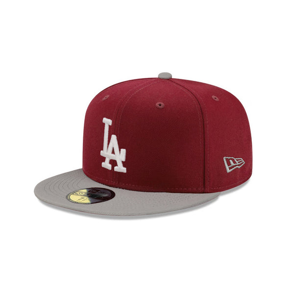 Los Angeles Dodgers Cardinal Grey 2 Tone 59Fifty Fitted Cap