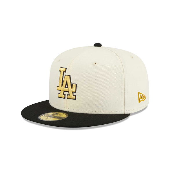 Los Angeles Dodgers City Icon Chrome Black 2 Tone Stadium 50th Anniversary 59Fifty Fitted