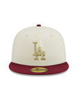 Los Angeles Dodgers Chrome Cardinal 2 Tone 100th Anniversary SP 59Fifty Fitted
