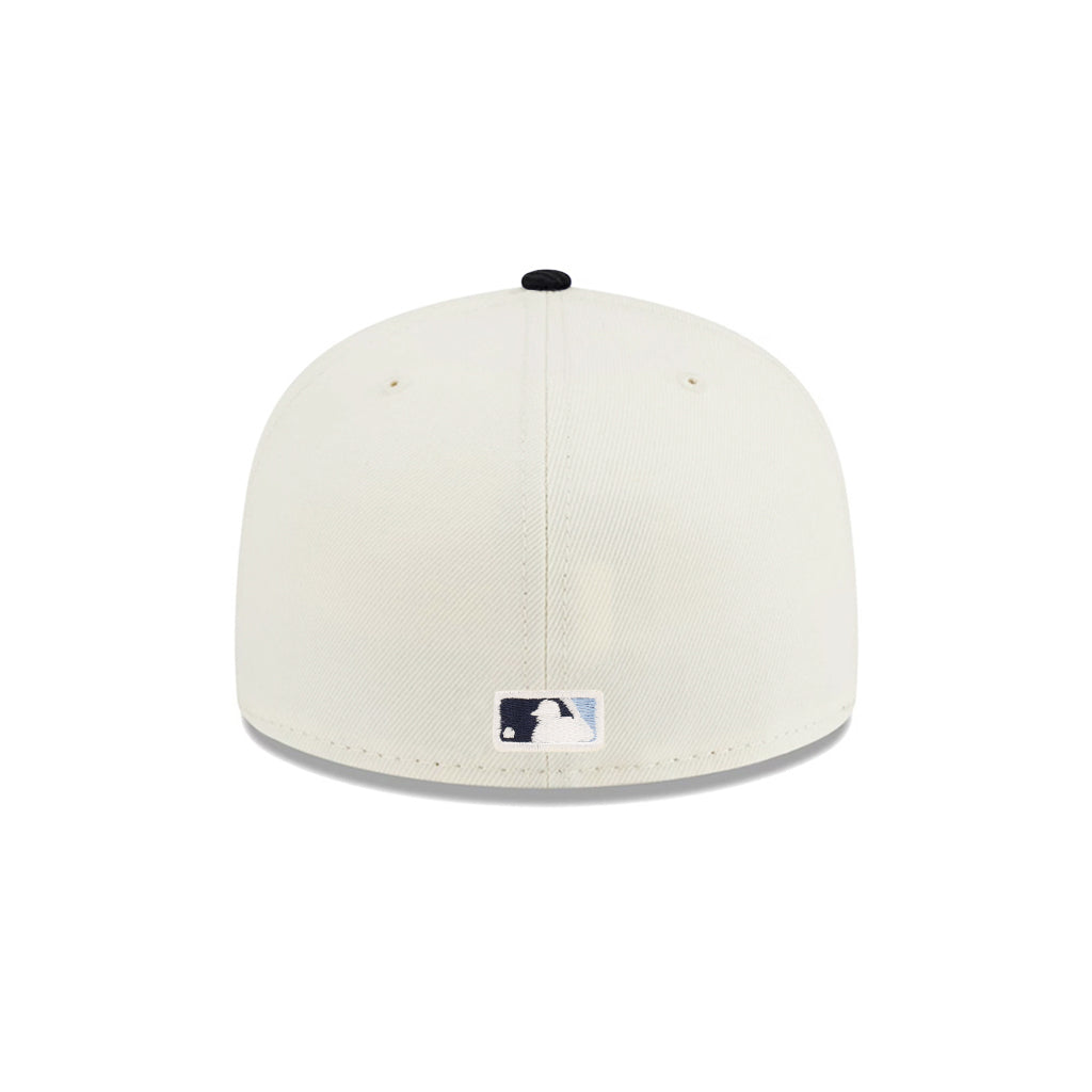 Los Angeles Dodgers Chrome Navy Corduroy 2 Tone Team Logo Side Patch 59Fifty Fitted