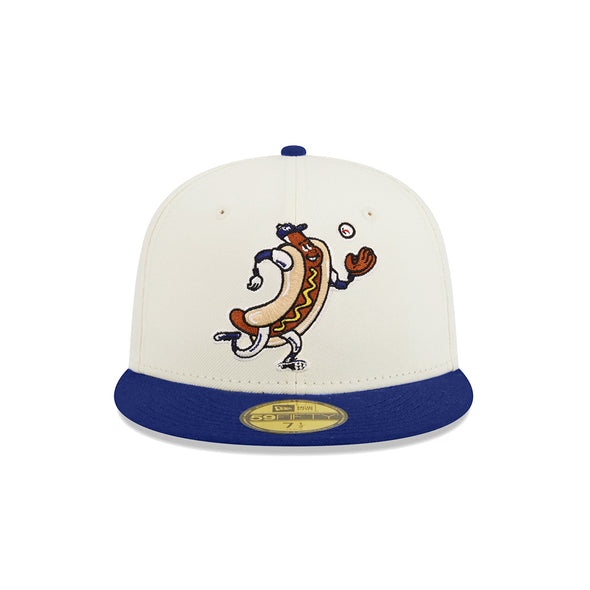 Los Angeles Dodgers Dodger Dog Mascot Chrome Royal 2 Tone Stadium 60th Anniversary SP 59Fifty Fitted