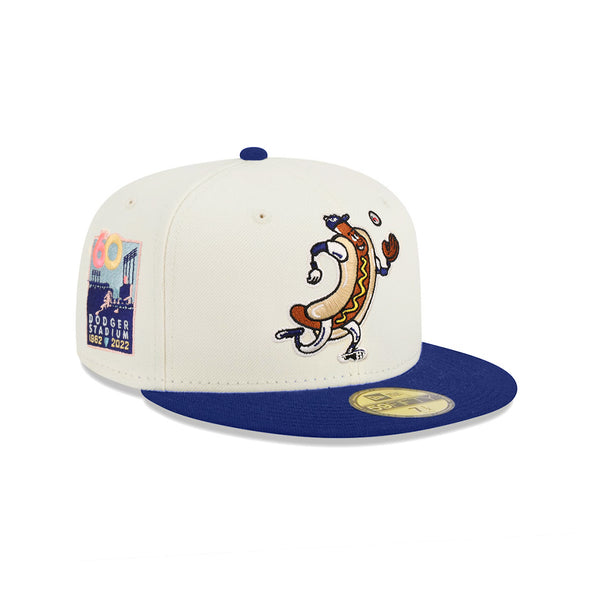 Los Angeles Dodgers Dodger Dog Mascot Chrome Royal 2 Tone Stadium 60th Anniversary SP 59Fifty Fitted