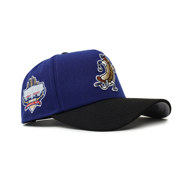 Los Angeles Dodgers Dodger Dog Royal Black 2 Tone Stadium 40th Anniversary SP 9Forty A-Frame Snapback