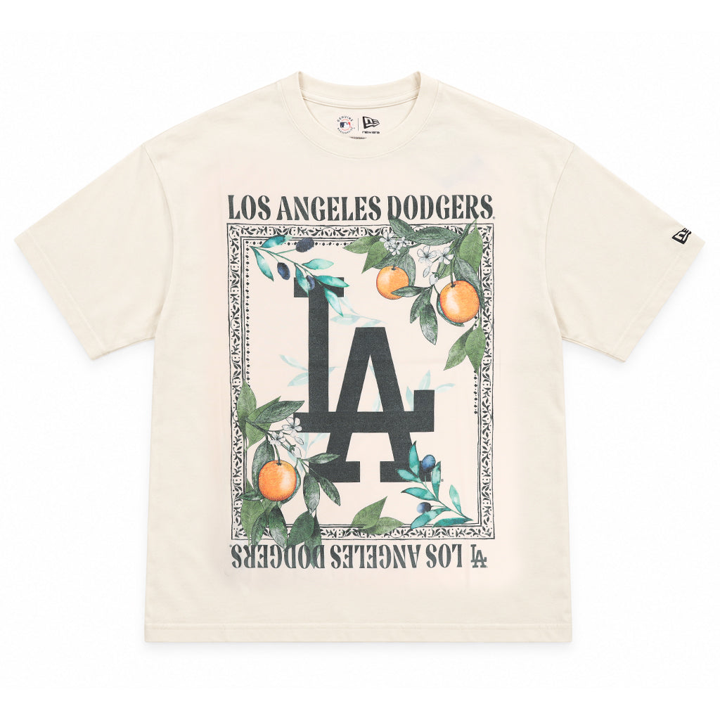 New Era Los Angeles Dodgers Botanical Fruits Egg ShellTee