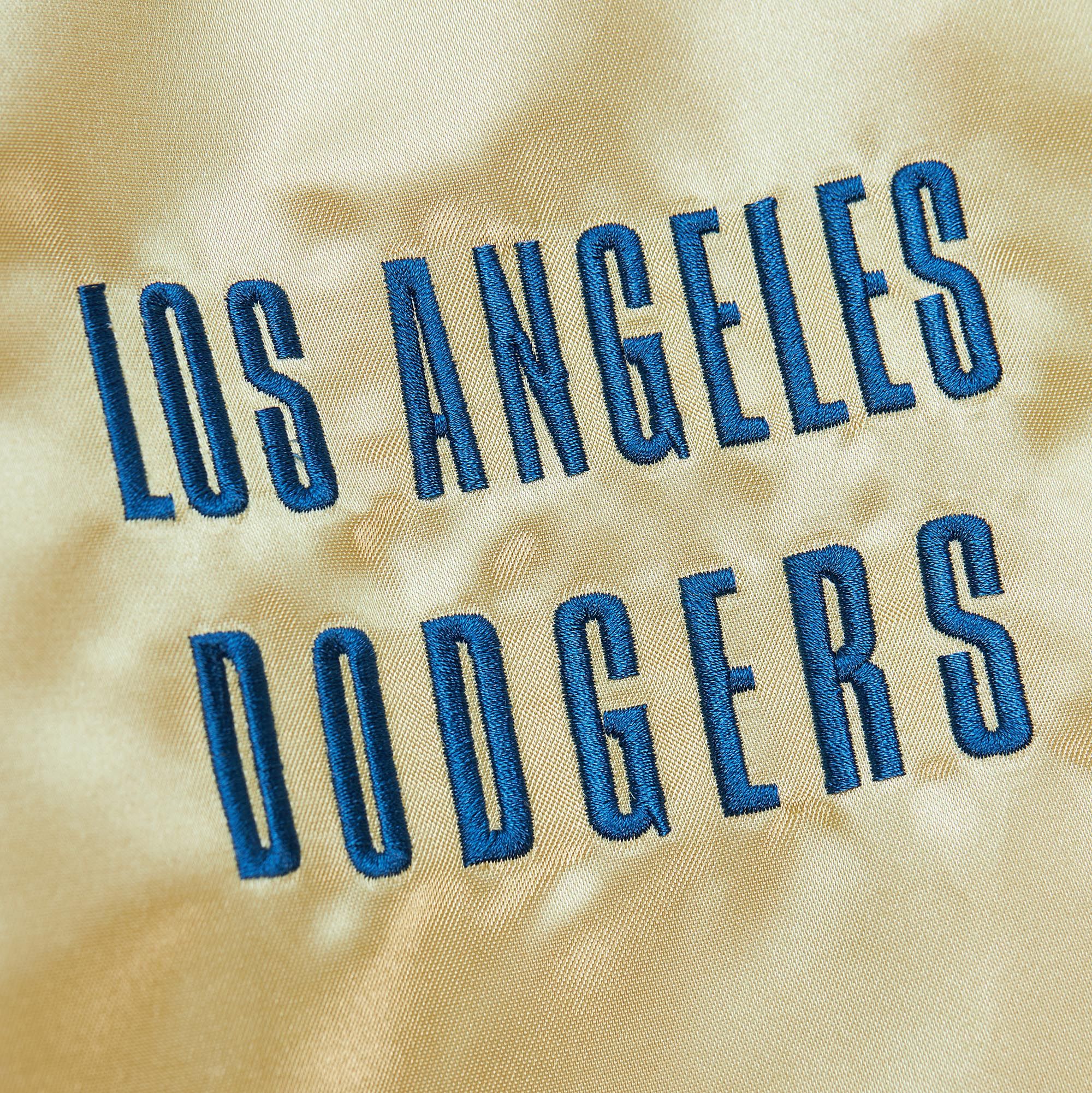 Mitchell &amp; Ness Los Angeles Dodgers Lightweight Gold Satin Jacket