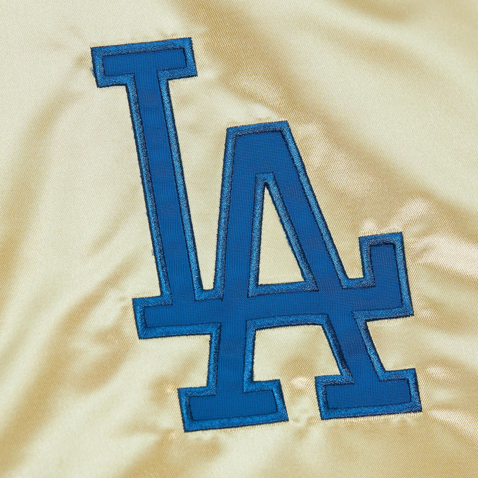 Mitchell &amp; Ness Los Angeles Dodgers Lightweight Gold Satin Jacket