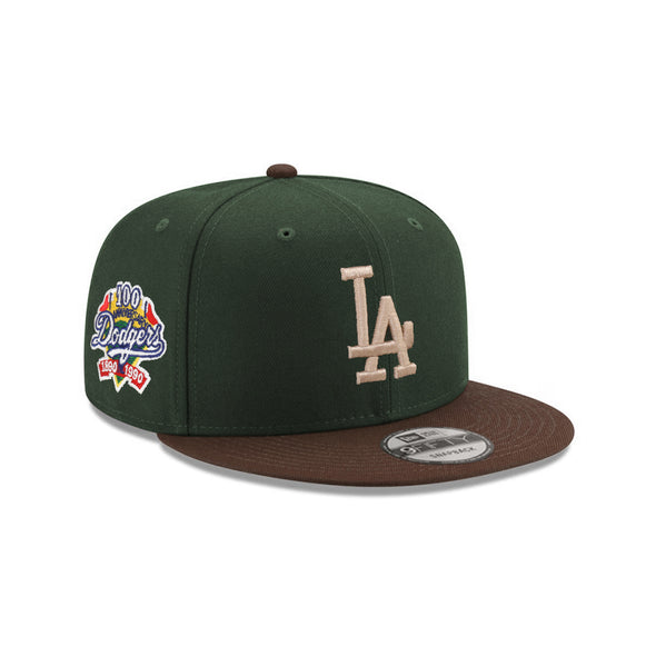 Los Angeles Dodgers Green Brown 2 Tone 100th Anniversary SP 9Fifty Snapback